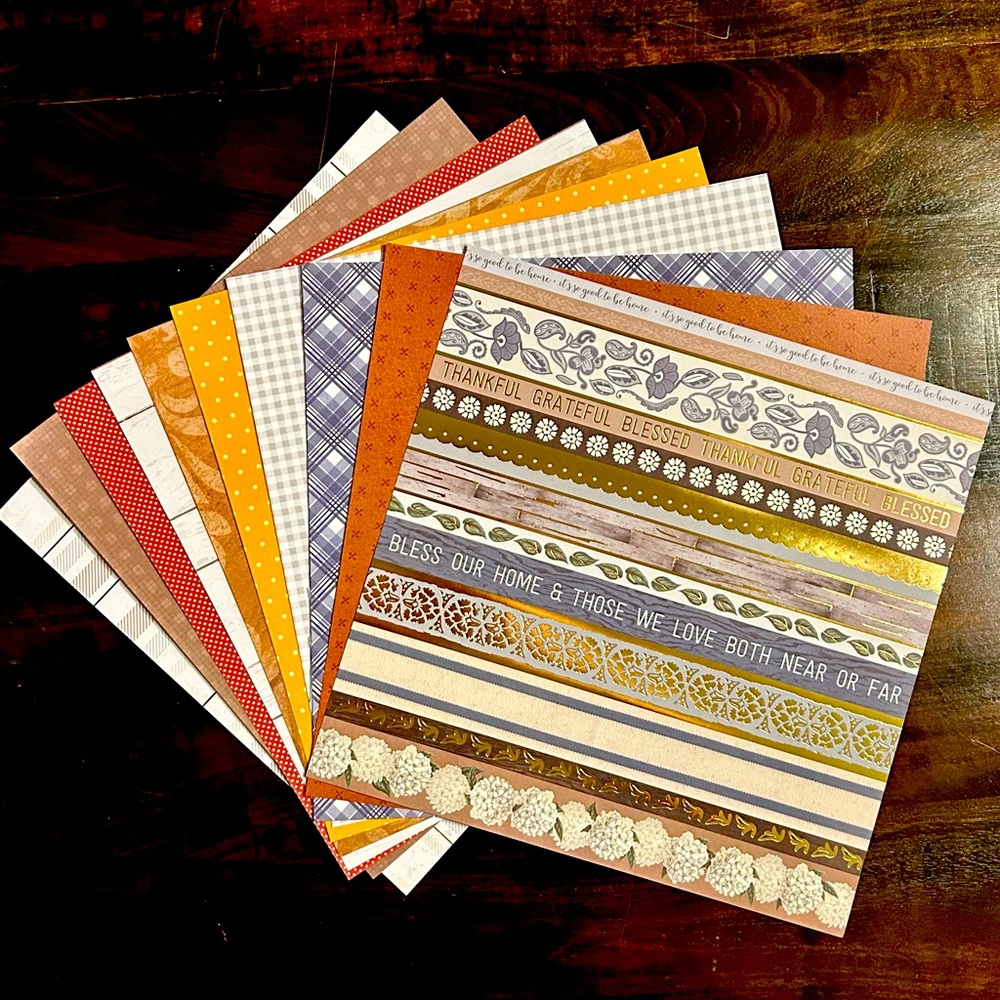 Fall Scrapbook Paper! Beautiful Autumn Colors! 12x12 Premium Card Stock!